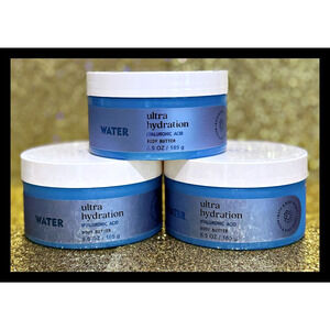 Bath & Body Works Water Ultra Hydration Hyaluronic Acid 6.5oz Body Butter x3
